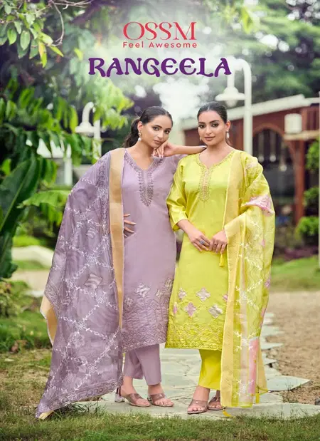 Rangeela By Ossm 1viscose Roman Silk Readymade Suits Wholesale Suppliers In India